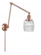 Innovations Lighting 238-AC-G302 - Colton - 1 Light - 8 inch - Antique Copper -Adjustable Swing Arm