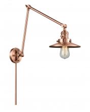 Innovations Lighting 238-AC-M3 - Railroad - 1 Light - 8 inch - Antique Copper -Adjustable Swing Arm