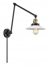 Innovations Lighting 238-BAB-G1 - Halophane - 1 Light - 9 inch - Black Antique Brass -Adjustable Swing Arm