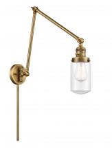 Innovations Lighting 238-BB-G312 - Dover - 1 Light - 5 inch - Brushed Brass -Adjustable Swing Arm