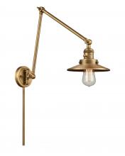 Innovations Lighting 238-BB-M4 - Railroad - 1 Light - 8 inch - Brushed Brass -Adjustable Swing Arm