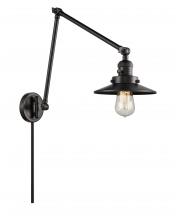 Innovations Lighting 238-BK-M6 - Railroad - 1 Light - 8 inch - Matte Black -Adjustable Swing Arm