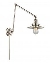 Innovations Lighting 238-PN-M1 - Railroad - 1 Light - 8 inch - Polished Nickel -Adjustable Swing Arm