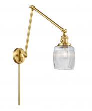 Innovations Lighting 238-SG-G302 - Colton - 1 Light - 8 inch - Satin Gold -Adjustable Swing Arm