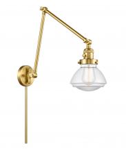 Innovations Lighting 238-SG-G322 - Olean - 1 Light - 9 inch - Satin Gold -Adjustable Swing Arm