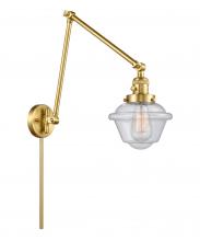 Innovations Lighting 238-SG-G534 - Oxford - 1 Light - 8 inch - Satin Gold -Adjustable Swing Arm