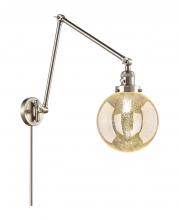 Innovations Lighting 238-SN-G208-8 - Beacon - 1 Light - 8 inch - Brushed Satin Nickel -Adjustable Swing Arm