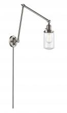 Innovations Lighting 238-SN-G312 - Dover - 1 Light - 5 inch - Brushed Satin Nickel -Adjustable Swing Arm