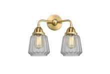 Innovations Lighting 288-2W-SG-G142 - Chatham - 2 Light - 14 inch - Satin Gold - Bath Vanity Light