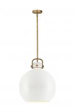 Innovations Lighting 410-1SL-BB-M410-16W - Newton Sphere - 1 Light - 16 inch - Brushed Brass - Pendant