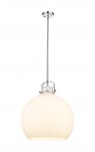 Innovations Lighting 410-1SL-PN-G410-18WH - Newton Sphere - 1 Light - 18 inch - Polished Nickel - Pendant