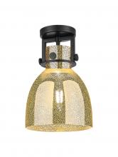 Innovations Lighting 411-1F-BK-G412-8ME - Newton Bell - 1 Light - 8 inch - Matte Black - Semi-Flush Mount