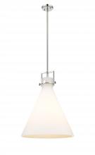Innovations Lighting 411-1SL-PN-G411-18WH - Newton Cone - 1 Light - 18 inch - Polished Nickel - Stem hung - Pendant