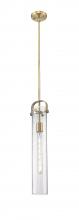 Innovations Lighting 413-1SS-BB-G413-1S-4SDY - Pilaster - 1 Light - 4 inch Glass - Brushed Brass - Pendant
