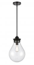 Innovations Lighting 414-1S-BK-10SDY - Genesis - 1 Light - 10 inch - Matte Black - Stem hung - Mini Pendant