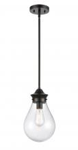 Innovations Lighting 414-1S-BK-8SDY - Genesis - 1 Light - 8 inch - Matte Black - Stem hung - Mini Pendant