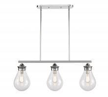 Innovations Lighting 414-3I-PC-8CL - Genesis - 3 Light - 39 inch - Polished Chrome - Stem hung - Island Light