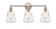 Innovations Lighting 422-3W-SN-7CL - Luna - 3 Light - 29 inch - Satin Nickel - Bath Vanity Light