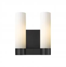 Innovations Lighting 429-2W-BK-G429-11WH - Empire - 2 Light - 11 inch - Matte Black - Bath Vanity Light