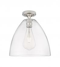 Innovations Lighting 434-1F-SN-GBD-122 - Crown Point - 1 Light - 12 inch - Satin Nickel - Flush Mount