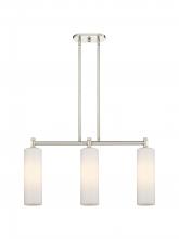 Innovations Lighting 434-3I-PN-G434-12WH - Crown Point - 3 Light - 31 inch - Polished Nickel - Island Light
