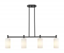 Innovations Lighting 434-4I-BK-G434-7WH - Crown Point - 4 Light - 44 inch - Matte Black - Island Light