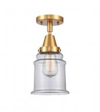 Innovations Lighting 447-1C-SG-G182 - Canton - 1 Light - 6 inch - Satin Gold - Semi-Flush Mount