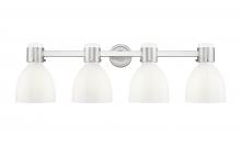 Innovations Lighting 464-4W-SN-G464D-7GW - Lawton Bell - 4 Light - 27 inch - Satin Nickel - Bath Vanity Light