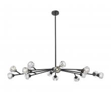 Innovations Lighting 465-16I-BK-G465-CL - Aurora - 16 Light - 48 inch - Matte Black - Chandelier