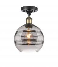 Innovations Lighting 516-1C-BAB-G556-8SM - Rochester - 1 Light - 8 inch - Black Antique Brass - Semi-Flush Mount