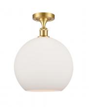 Innovations Lighting 516-1C-SG-G121-12 - Athens - 1 Light - 12 inch - Satin Gold - Semi-Flush Mount