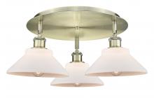 Innovations Lighting 516-3C-AB-G131 - Orwell - 3 Light - 20 inch - Antique Brass - Semi-Flush Mount