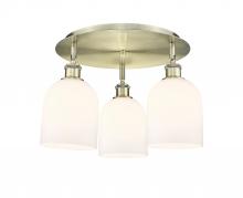 Innovations Lighting 516-3C-AB-G558-6GWH - Bella - 3 Light - 17 inch - Antique Brass - Semi-Flush Mount