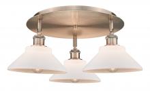 Innovations Lighting 516-3C-AC-G131 - Orwell - 3 Light - 20 inch - Antique Copper - Semi-Flush Mount