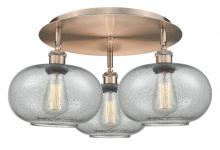 Innovations Lighting 516-3C-AC-G247 - Gorham - 3 Light - 21 inch - Antique Copper - Semi-Flush Mount