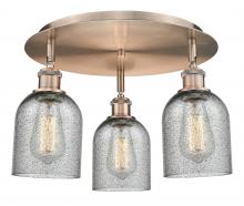 Innovations Lighting 516-3C-AC-G257 - Caledonia - 3 Light - 17 inch - Antique Copper - Semi-Flush Mount