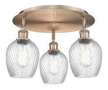 Innovations Lighting 516-3C-AC-G292 - Salina - 3 Light - 18 inch - Antique Copper - Semi-Flush Mount