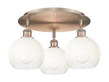 Innovations Lighting 516-3C-AC-G483-8OP - Brookhaven Globe - 3 Light - 20 inch - Antique Copper - Semi-Flush Mount