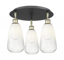 Innovations Lighting 516-3C-BAB-G480-6OP - Brookhaven Almond - 3 Light - 18 inch - Black Antique Brass - Semi-Flush Mount
