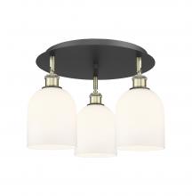 Innovations Lighting 516-3C-BAB-G558-6GWH - Bella - 3 Light - 17 inch - Black Antique Brass - Semi-Flush Mount
