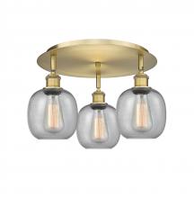 Innovations Lighting 516-3C-BB-G104 - Belfast - 3 Light - 18 inch - Brushed Brass - Semi-Flush Mount