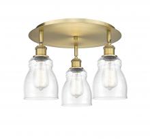 Innovations Lighting 516-3C-BB-G394 - Ellery - 3 Light - 17 inch - Brushed Brass - Semi-Flush Mount