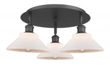Innovations Lighting 516-3C-BK-G131 - Orwell - 3 Light - 20 inch - Matte Black - Semi-Flush Mount