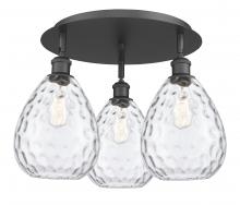 Innovations Lighting 516-3C-BK-G372 - Waverly - 3 Light - 20 inch - Matte Black - Semi-Flush Mount