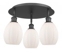 Innovations Lighting 516-3C-BK-G81 - Eaton - 3 Light - 17 inch - Matte Black - Semi-Flush Mount