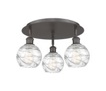 Innovations Lighting 516-3C-OB-G1213-6CL - Athens Deco Swirl - 3 Light - 18 inch - Oil Rubbed Bronze - Semi-Flush Mount