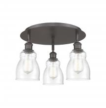 Innovations Lighting 516-3C-OB-G394 - Ellery - 3 Light - 17 inch - Oil Rubbed Bronze - Semi-Flush Mount