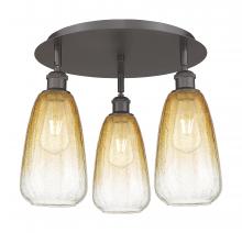 Innovations Lighting 516-3C-OB-G480-6AM - Brookhaven Almond - 3 Light - 18 inch - Oil Rubbed Bronze - Semi-Flush Mount