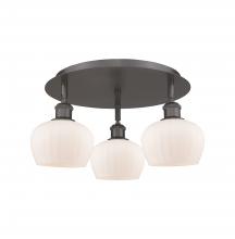 Innovations Lighting 516-3C-OB-G91 - Fenton - 3 Light - 18 inch - Oil Rubbed Bronze - Semi-Flush Mount