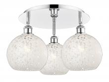 Innovations Lighting 516-3C-PC-G1216-8WM - White Mouchette - 3 Light - 20 inch - Polished Chrome - Semi-Flush Mount